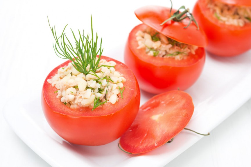 Tuna Salad Stuffed Tomato - The Healthy Soul